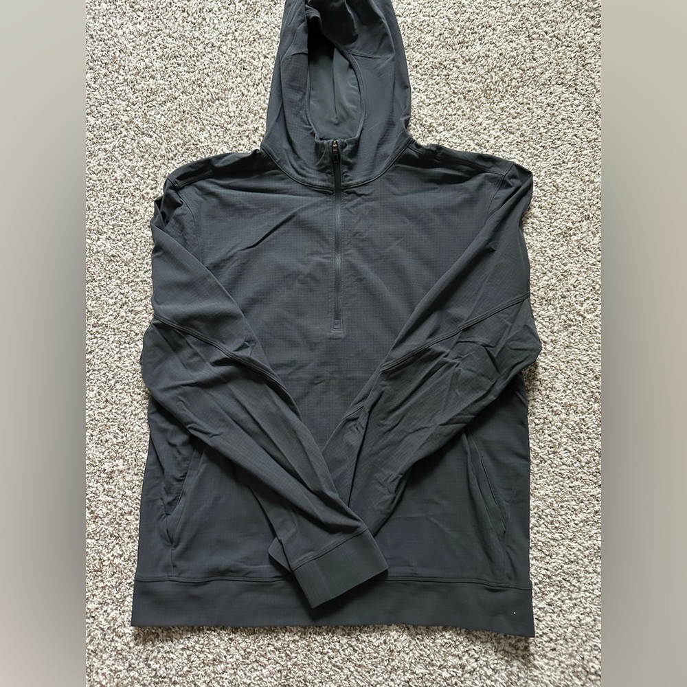 LULULEMON 1/2 Zip Hoodie. Men’s Large. Grey/Teal